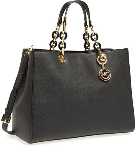 michael michael kors cynthia convertible medium leather satchel|Cynthia Medium Saffiano Leather Satchel .